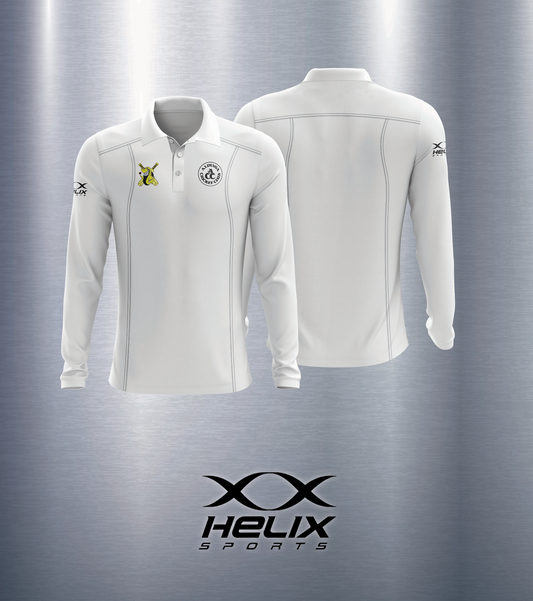 Aldinga CC - Long Sleeve White Playing Shirt Senior Men