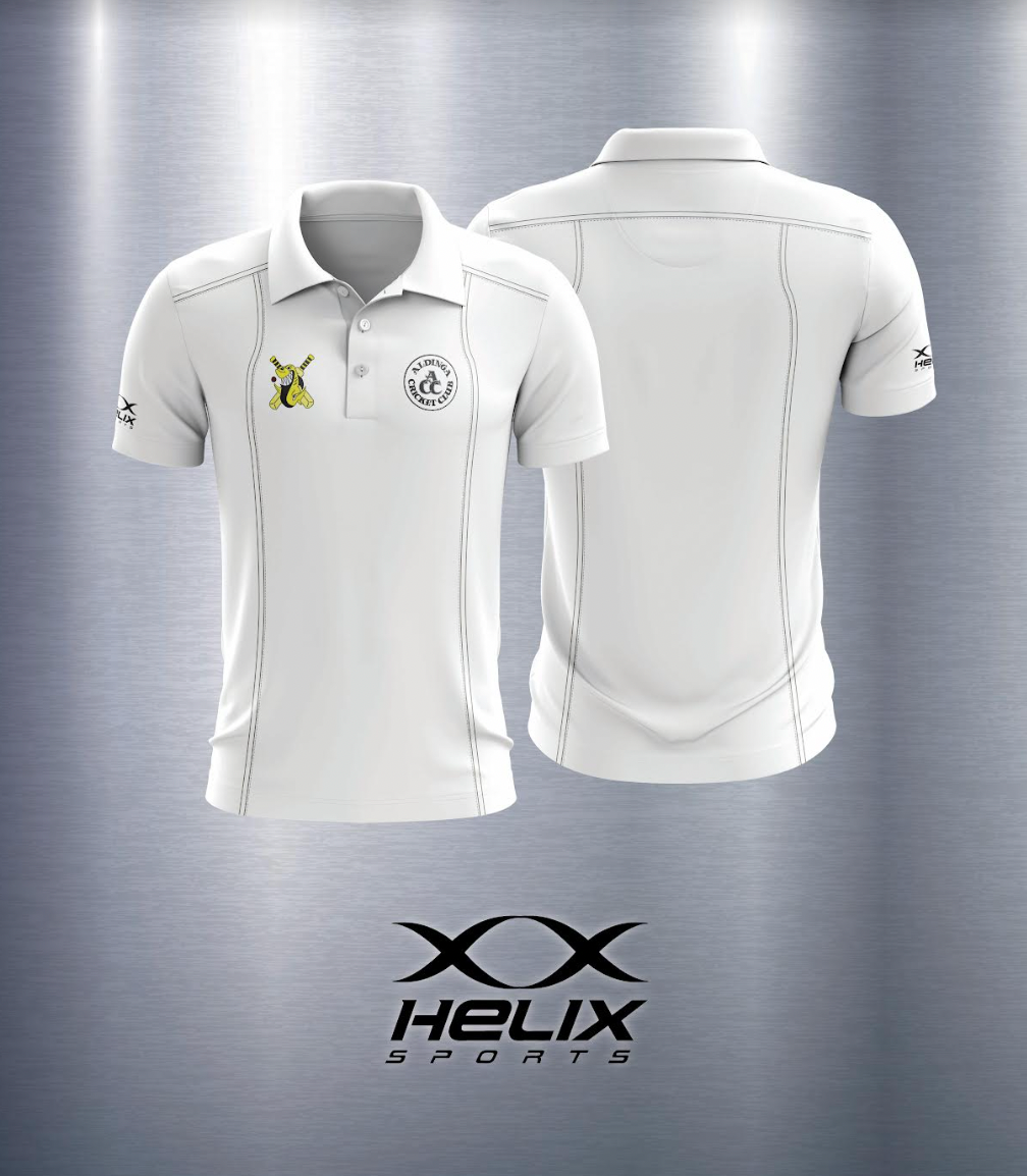 Aldinga CC - Short Sleeve White Playing Shirt Senior Men