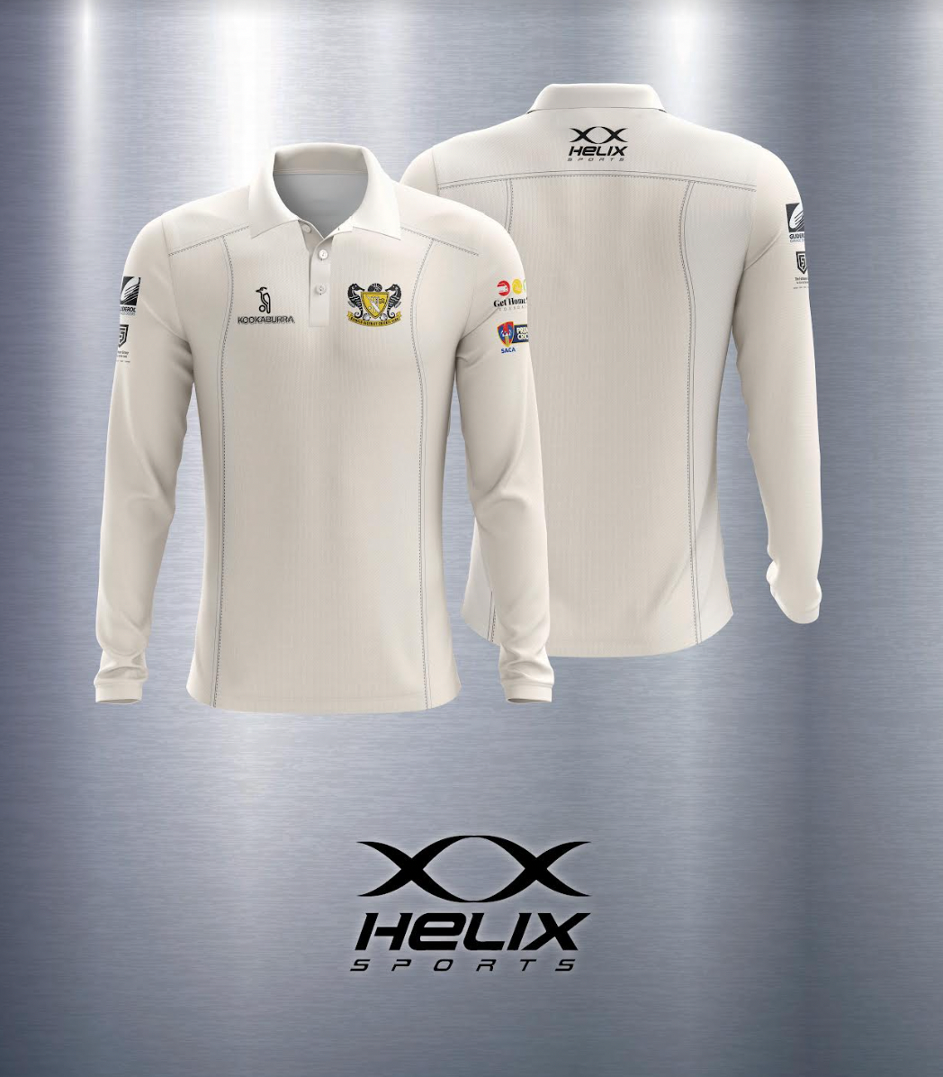 Glenelg District CC - Cream Playing Shirt Long Sleeve Junior