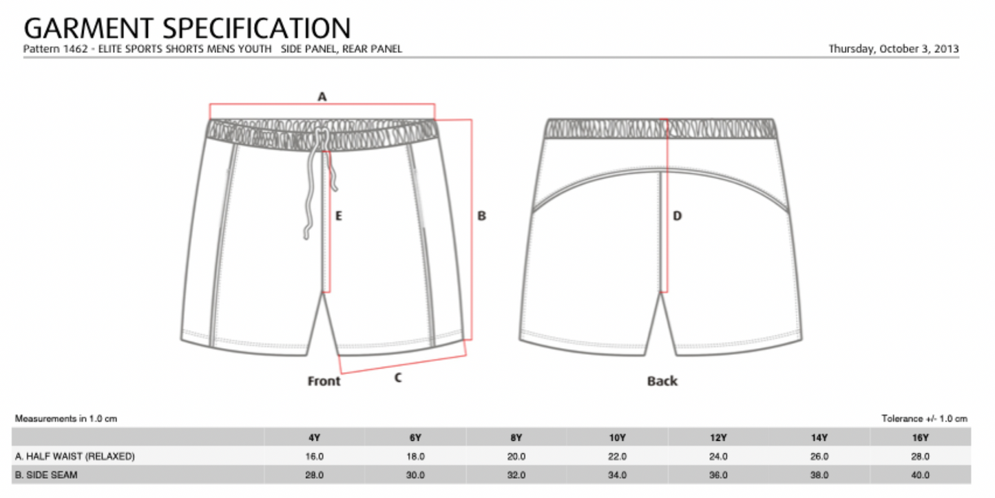 Glenelg District CC - Training Shorts Junior